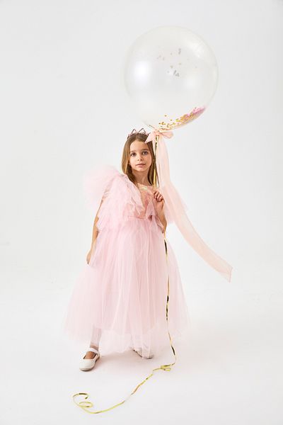 Le Mabelle Salmon Front Sequined Girl's Tulle Dress - Halsey