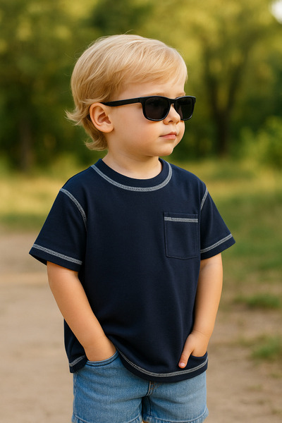 Mama Miel Baby Mornarsko plavi krevet sa noćnim stočićem Sa džepovima Oversiz...