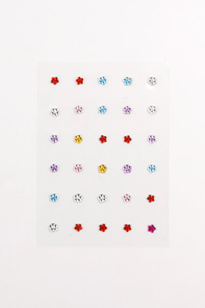 Le Mabelle Çok Renkli Çiçek Figürlü Yüz ve Tırnak Sticker