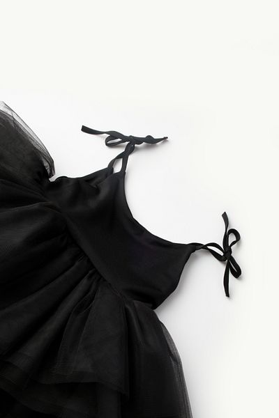 Le Mabelle Jade Black Tutu Skirt Girl's Ballerina Dress with Straps