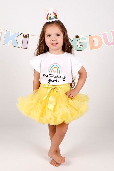 Le Mabelle Yellow Girl's Tutu Skirt - Bonita