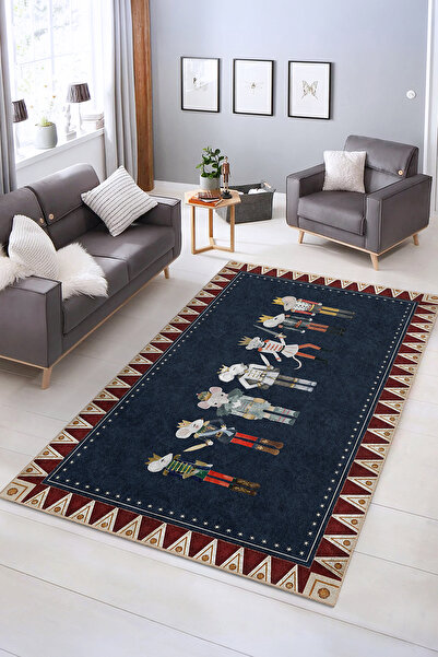 Realhomes Yılbaşı Temalı ve Kaymaz Tabanlı Unisex Halı - Dijital Baskılı Şık ...