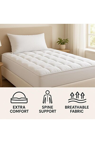 KOZZY HOME Fluffy 1000 Gr - Fitted Sleeping Pad, Used for Neck and Hip Pain, Pillowcase with Gift