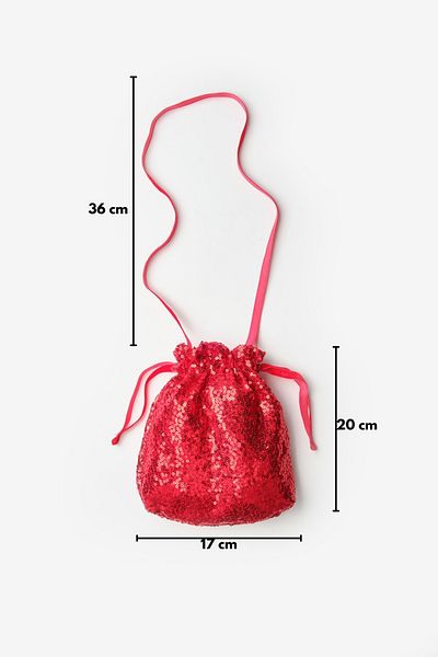 Le Mabelle Red Sequined Girl's Bag