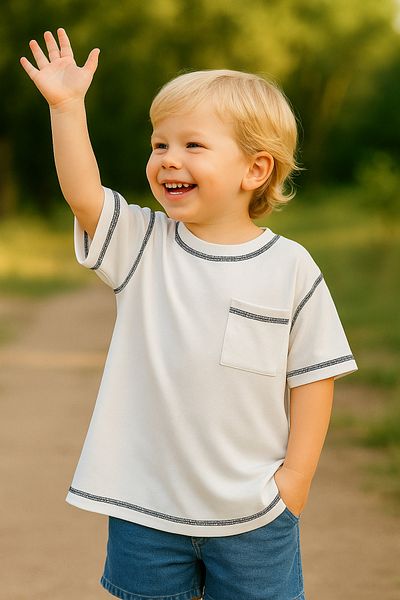 Mama Miel Baby Oversize T-Shirt with Pocket - 100% Cotton