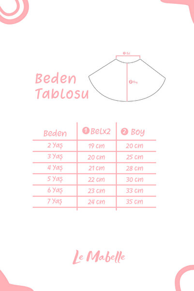 Le Mabelle Fustă Fetă din tul cu imprimeu steluță albă - Pauline