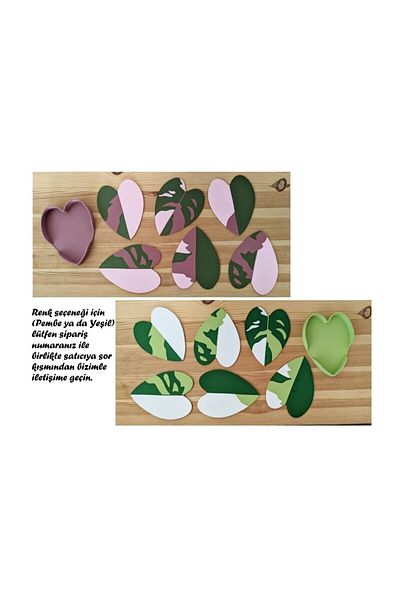 genomera Philodendron Pink/Green Princess Coaster