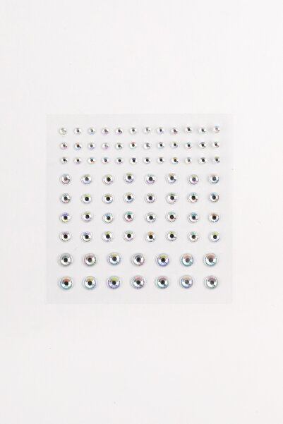 Le Mabelle Gümüş Şeffaf Minik Taş Yüz ve Tırnak Sticker