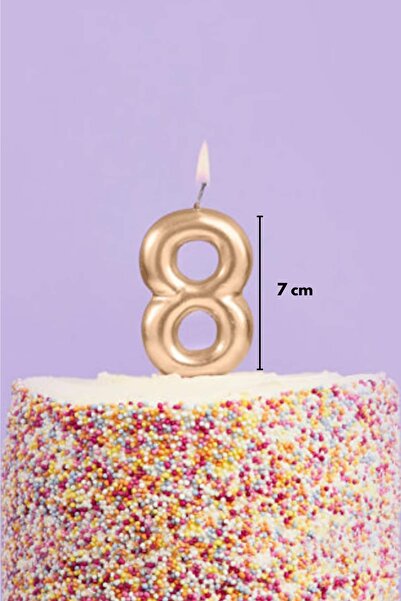Le Mabelle Gold Number 8 Candle