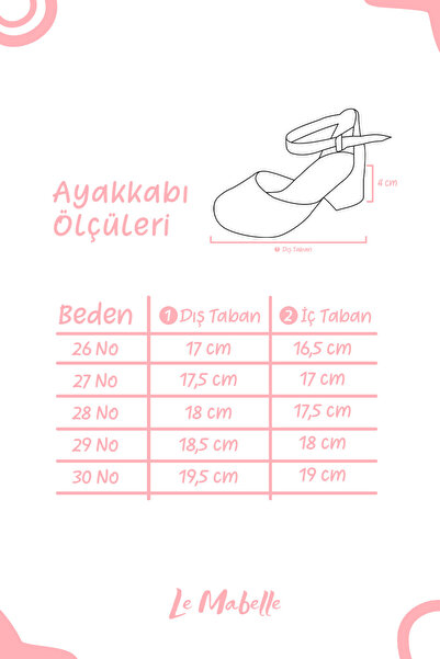 Le Mabelle Beyaz Simli Topuklu Kız Çocuk Ayakkabı
