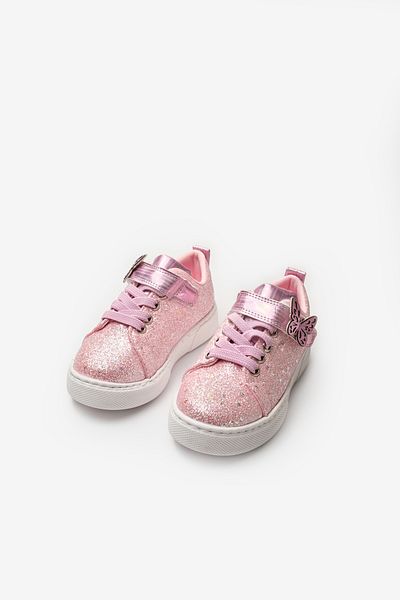 Le Mabelle Pink Butterfly Detailed Girl's Sports Shoes