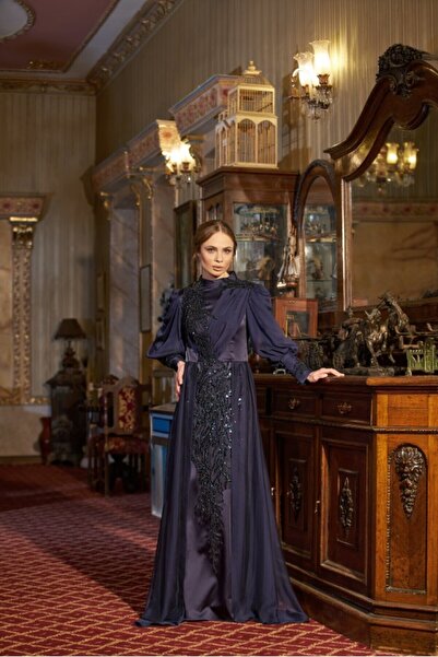 Prive Şifon Detaylı ve İşlemeli Abiye 7015