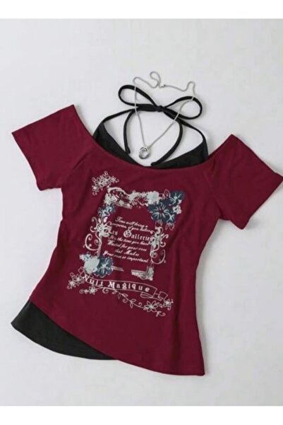 Butik101 Y2k Madonna Yaka Ek Askılı Bluz