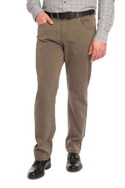 Centini Men's classic straight-cut trousers, tan brown
