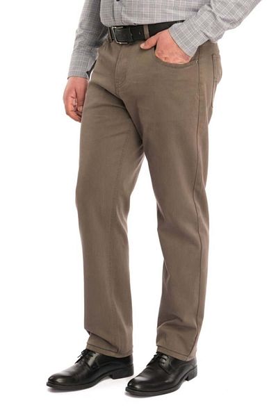 Centini Men's classic straight-cut trousers, tan brown