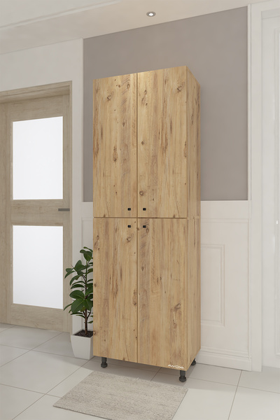 AWOX CEMRE Çok Amaçlı Dolap 4 Kapaklı 6 Bölmeli Banyo Dolabı Mutfak Dolabı