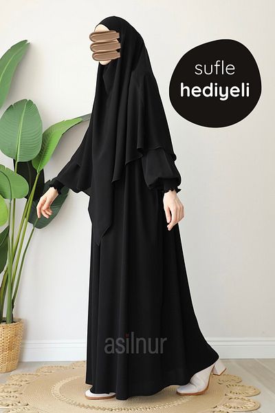 ASİLNUR Alya Ferace Souffle Gift Set Black