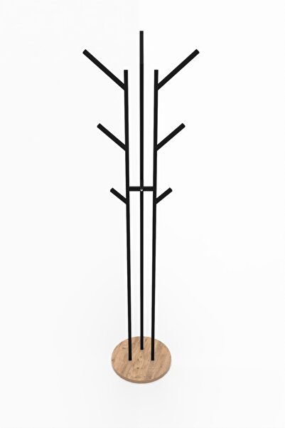 Retodesign 9 Askılı Portmanto Askılık, Elbise Askısı Atlantik Çam Tablalı