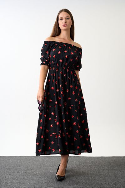 ALEXANDERGARDI Off-The-Shoulder Patterned Maxi Dress