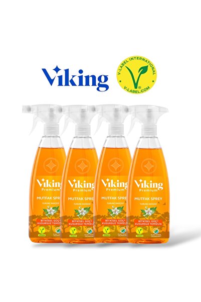 Viking Premium Mutfak Spreyi Turunç Bahçesi 750 Ml 4 Adet
