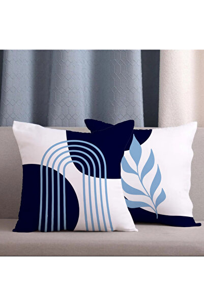 Alkan Homes 2-Piece Combination Bohemian Boho Themed Navy Blue Colored Digita...