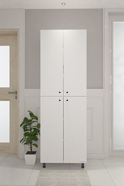 AWOX Cemre Çok Amaçlı Dolap 4 Kapaklı 6 Bölmeli Banyo Dolabı Mutfak Dolabı