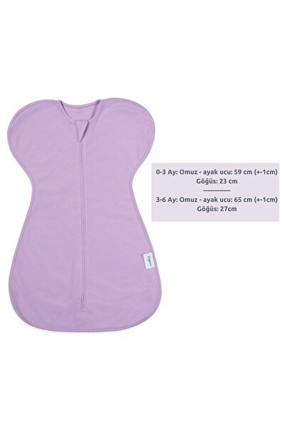 Zuppers 3-6 Months Butterfly Patterned Organic Cotton Sleeping Bag - Lilac - 0.3 Tog
