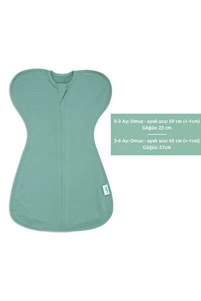 Zuppers Organic Cotton Butterfly Swaddle Sleeping Bag - 1 TOG - Mint