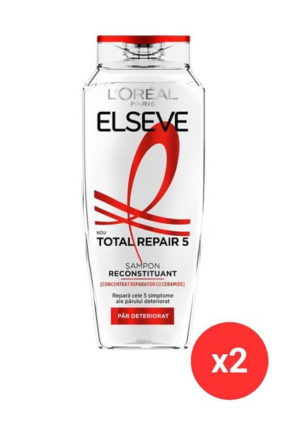 L'oreal Elseve Shampoo Total Repair 5, 400 ml x2 PCS