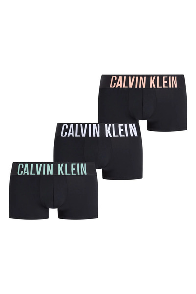 Calvin Klein Ανδρικό λογότυπο επωνυμίας με ελαστική ζώνη κατάλληλο για καθημερινή χρήση Μαύρο-Μαύρο-Μαύρο Boxer 000NB3