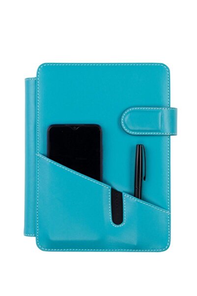 2K 2026 Yeni Yıl Organizer Ajanda Telefon Kılıflı Tarihli Çizgili 4 Halkalı Vegan Deri 20x26 Cm.