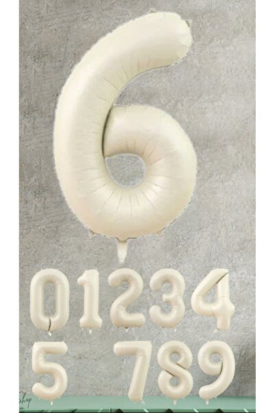 Deniz Party Store رمل بحري كريمي 6 سنوات 34 بوصة بالون فويل (76-80 سم)