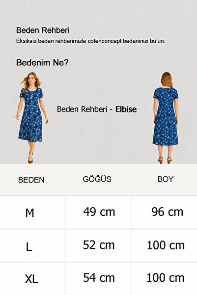 COTENCONCEPT Rochie de zi cu zi din bumbac pieptănat, fluidă, confortabilă