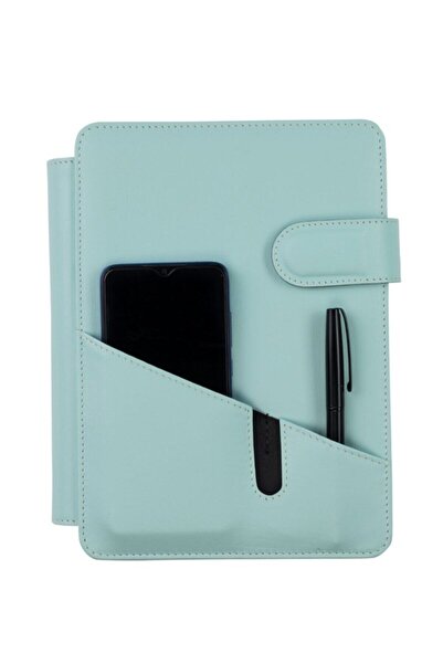 2K 2026 Yeni Yıl Organizer Ajanda Telefon Kılıflı Tarihli Çizgili 4 Halkalı Vegan Deri 20x26 Cm.