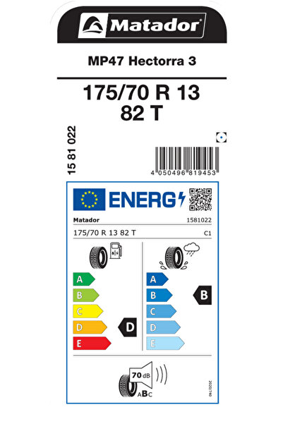Matador 175/70R13 82T MP47 YAZ LASTİĞİ ÜRETİM YILI:2025