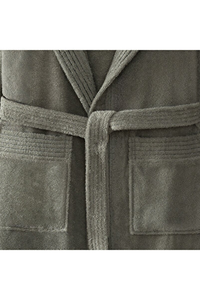 Ecocotton Ecosoft New Women's Bathrobe 100% Organic Cotton Dobby Green