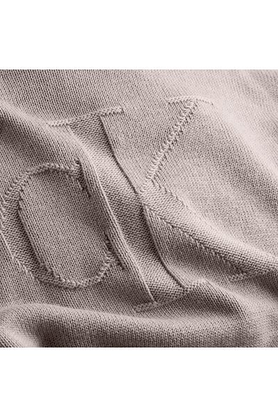 Calvin Klein Women's Beige Sweater - Ck Intarsia Print, Half Neck Collar J20J 224224