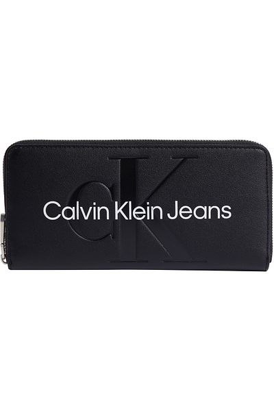 Calvin Klein Women's Sculpted Zip Around Mono Wallet - Stylish and Functional Design