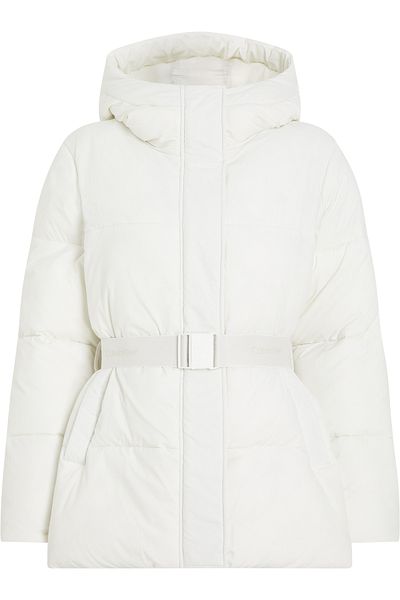 Calvin Klein Women's Short Coat - Logo Belt Short Puffer, Comfortable Design