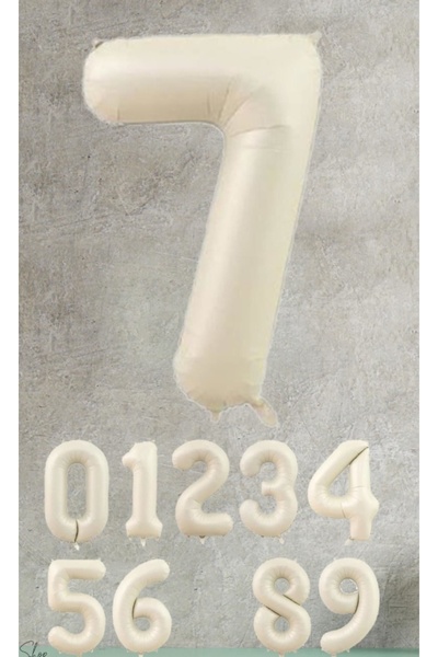 Deniz Party Store رمل البحر كريم 7 سنوات 34 بوصة بالون فويل (76-80 سم)