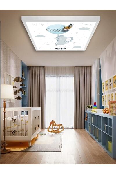 Gökyüzü Panel Litte Star-bebek Odası Avize-60cmx60cm-54watt-led-çoçuk Odası A...