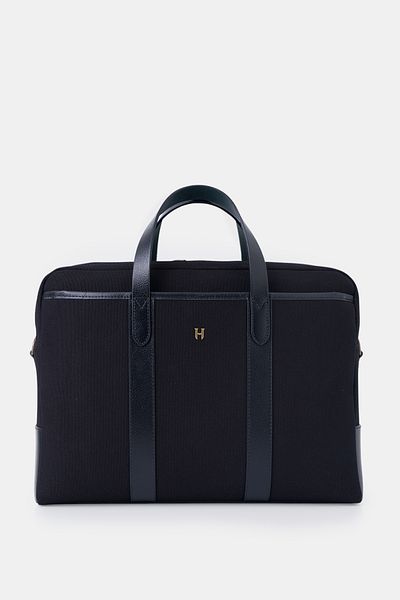HELMBROOK Benedict Genuine Leather Men's 15.6" Two-Compartment Laptop Bag