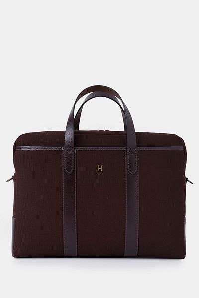 HELMBROOK Benedict Genuine Leather Men's 15.6" Two-Compartment Laptop Bag