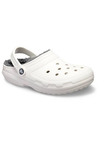Crocs 203591 Klasszikus bélelt klumpa fehér szürke