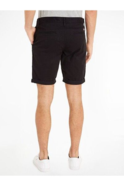 Tommy Hilfiger Erkek Marka Logolu Şık Görünüşlü Kısa Kapri Pantolon Siyah Kapri Dm0dm18812 Bds