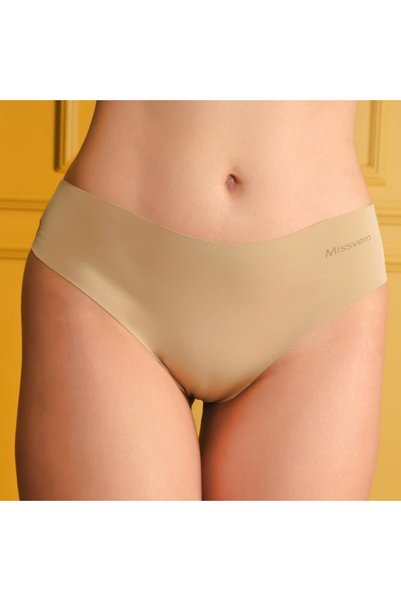 DRESSY LIFE 2-Piece Laser Cut Panties Seamless Panties Recovery Panties Ghost Panties Skin-Black