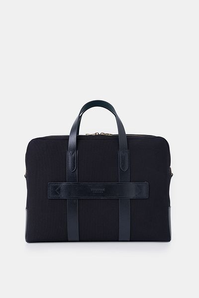 HELMBROOK Benedict Genuine Leather Men's 15.6" Two-Compartment Laptop Bag