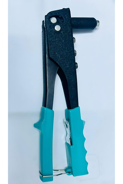 SUZAKA Hand Riveter 9.5 Inch with 4 Nozzles for 2.4mm to 4.8mm Rivets – Heavy Duty Rivet Tool