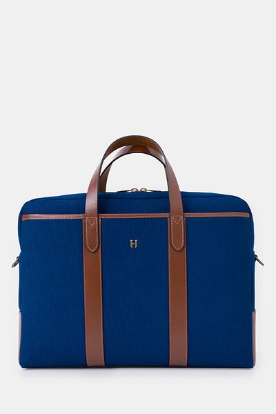 HELMBROOK Benedict Genuine Leather Men's 15.6" Two-Compartment Laptop Bag