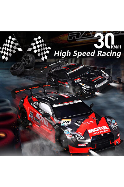 HAIZOL RC Drift Car 4Wheel Drive 1:16 scale 30+KM/H Full High Speed with LED Lights and Drifting Tires
